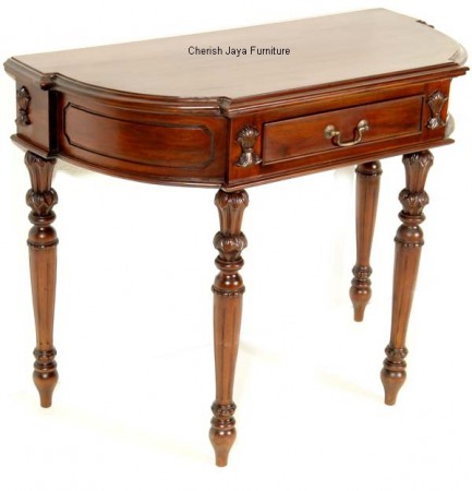 Code: WLL 160-M Name: Wall Table Size: W=96 x D=47 x H=75 cm Wood: Solid Mahogany wood.﻿